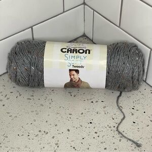 Yarnspirations Caron Simply Soft Tweeds Gray Heather 240 yds